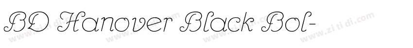 BD Hanover Black Bol字体转换